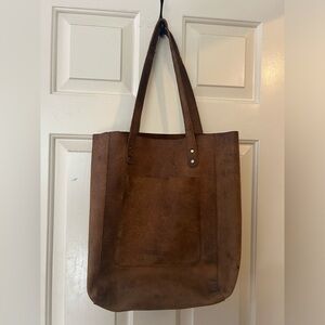 Scaramanga- UK brand, Brown Leather Tote Bag